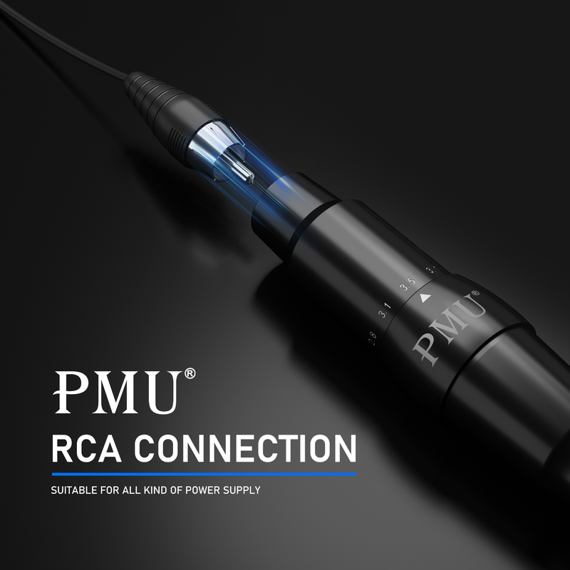 PMU Light Weight Brushless Motor Permanent Makeup Tattoo Machine Gun With RCA Connector Needle Stroke Adjustment