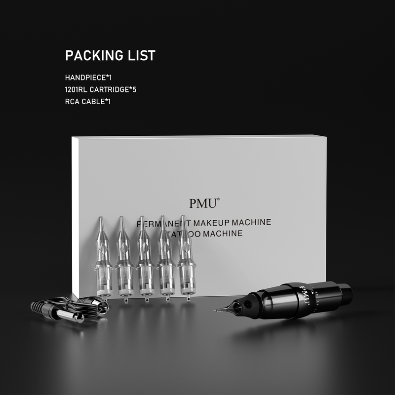 PMU Light Weight Brushless Motor Permanent Makeup Tattoo Machine Gun With RCA Connector Needle Stroke Adjustment